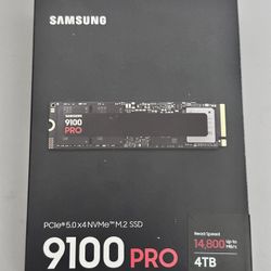 BRAND NEW SAMSUNG SSD 9100 PRO 4TB PCIe 5.0x4 M.2 2280 Speeds Up to 14,800MB/s MZ VAP4T0B