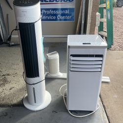 Portable A/C Unit And Tower Fan Combo