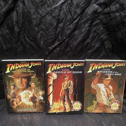 Indiana Jones Trilogy Kingdom Of Crystal Skull, Temple Of Doom, Raiders 3 Lot
