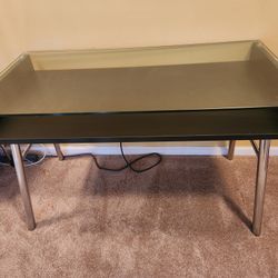 Glass And Metal Desk