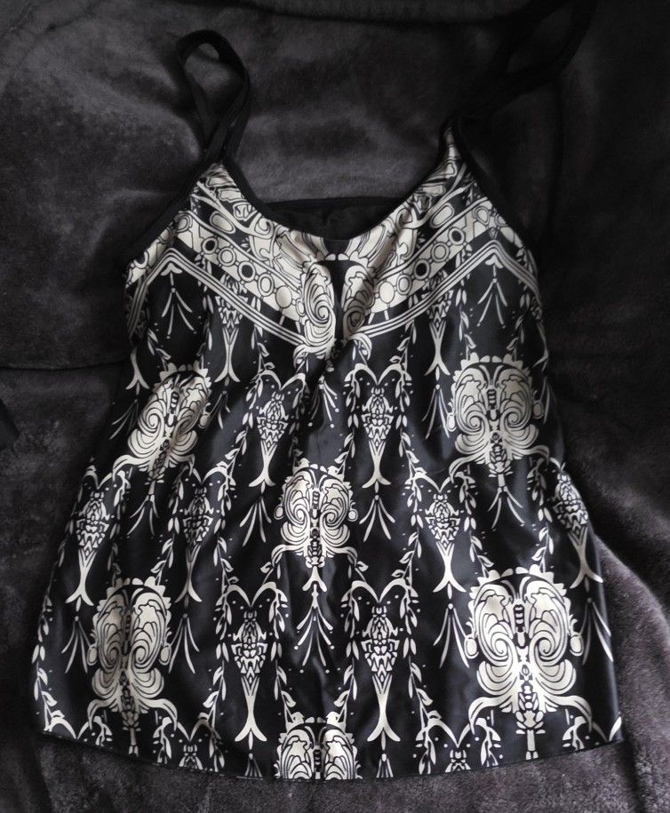 Nib Cream And Black Tankini MED and LARGE
