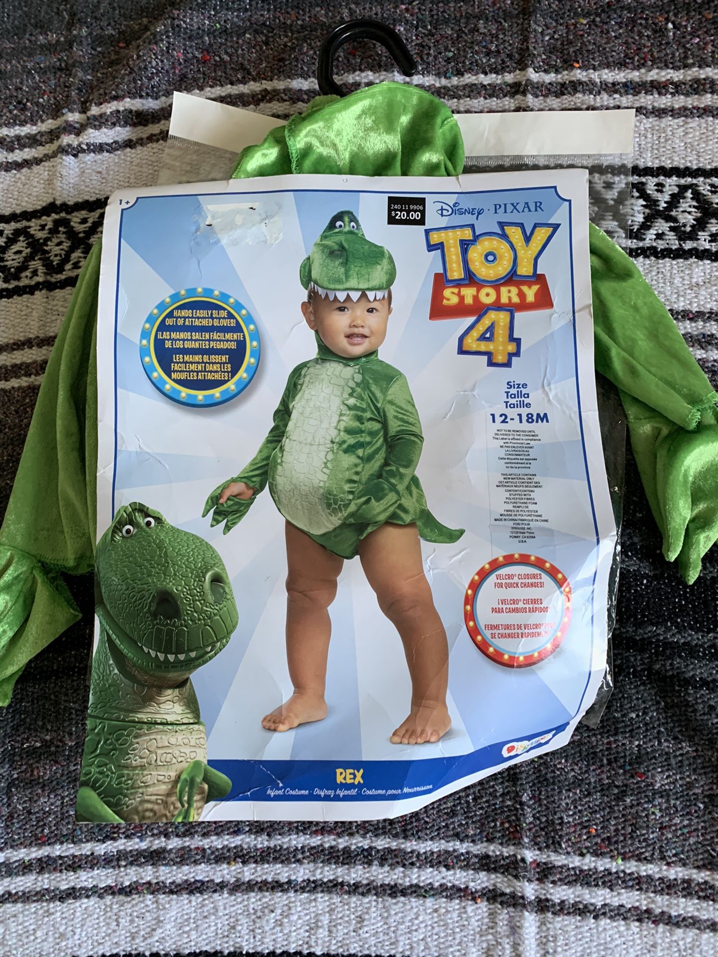 Halloween Costume Toy Story Rex baby