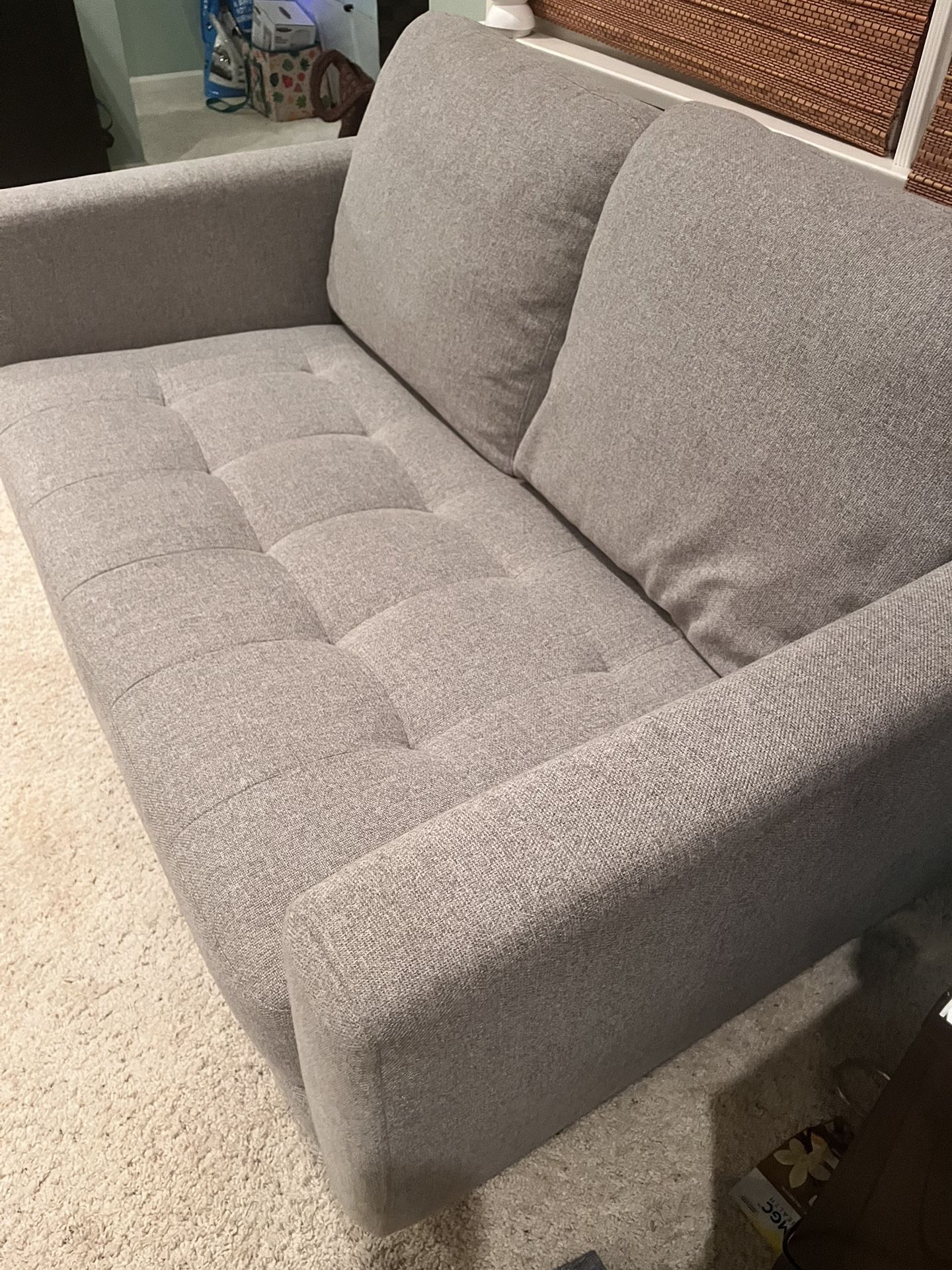 Modern Grey 2-Seater Couch – Excellent Condition – $325 (OBO)