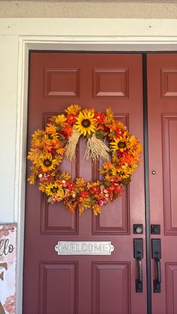 Fall Harvest Sunflower Wreath