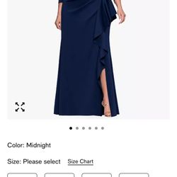 Gorgeous Xscape Navy Blue Gown Size 16