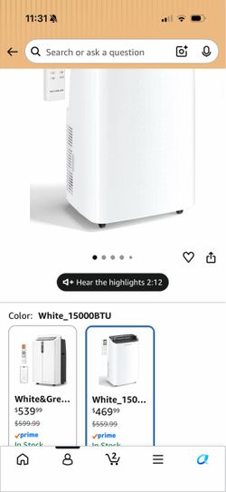 Portable air conditioner new in the box with one year warranty