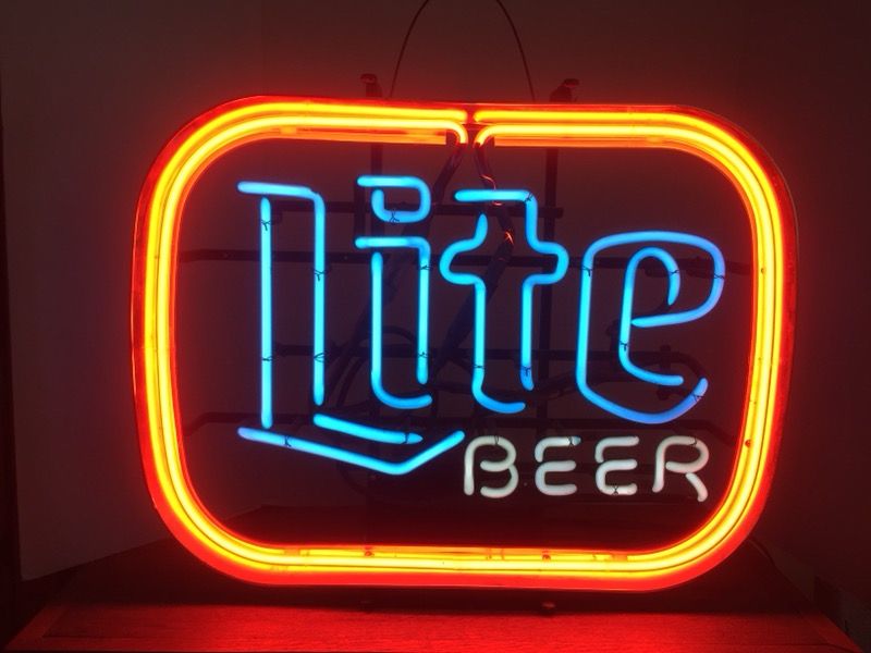 Vintage Miller Lite Beer Neon Sign