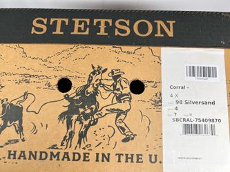 Stetson Corral 4X Silversand Cowboy Hat Size 7 Brim 4