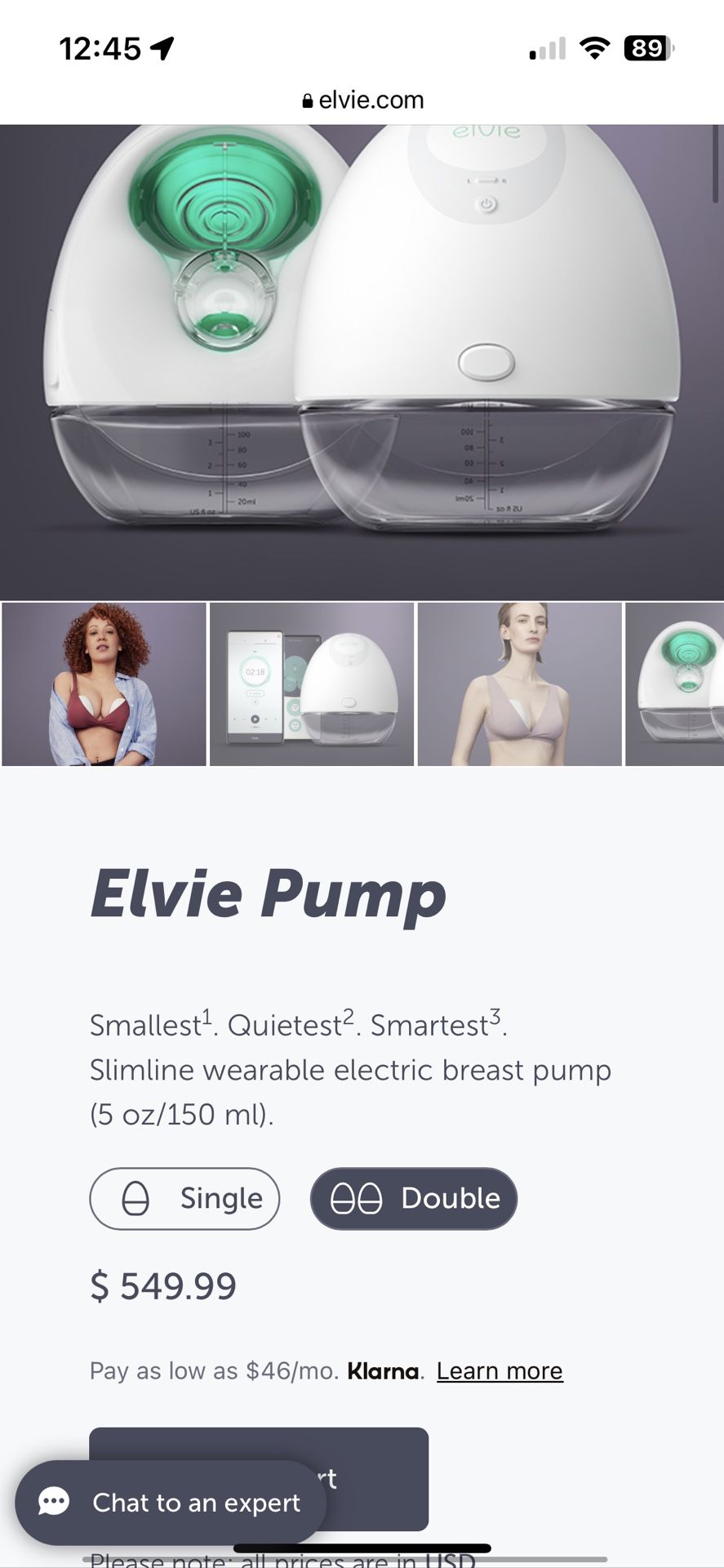 Elvie Pump Double Electric Wearable Breast Pump for Sale in Las Vegas, NV -  OfferUp