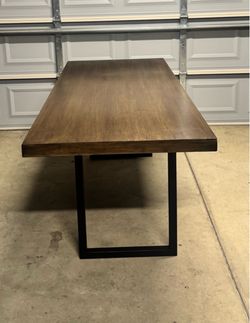 Modern Wood Dining Table with Metal Legs