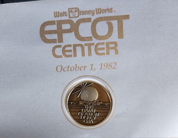  original Epcot Opening Day Commemorative Coin given to Walt Disney World employees to commemorate the grand opening of Epcot on October 1, 1982. 