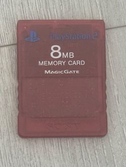 Sony PlayStation 2 OEM 8MB Memory Card (SCPH-10020, Transparent Red)