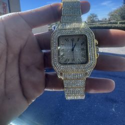 Gold Moissanite Watch