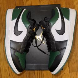 Nike Air Jordan 1 Low Men’s Size 12 US Green Toe Black White  