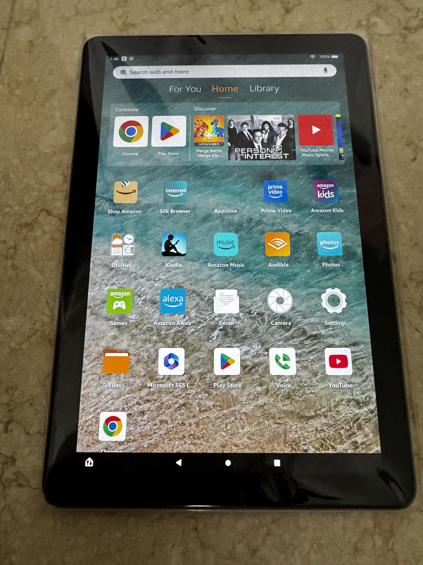 Amazon Fire HD 10.1” 32GB Tablet With Google Apps