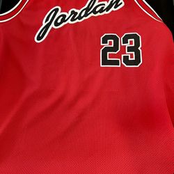 Vintage Nike Air Jordan Jersey Mens L Red Jumpman Stitched Embroidered