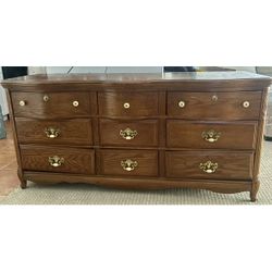 Solid Wood Dresser - 9 Drawers 