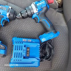 24V KOBALT Drill And Impact Drive Baterie And  Charger 