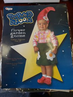 New Flower Garden Gnome Costume Size 2T