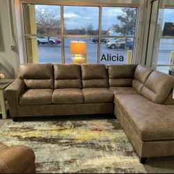 Great 2-piece Sleeper Sectional With Chaise// Fast Delivery 