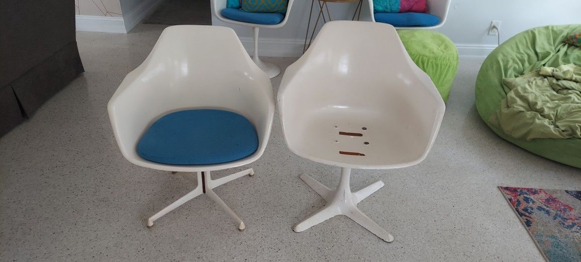 2 - Mid-Century Modern Burke Fiberglass Chairs