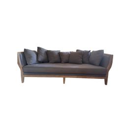 Kathy Kuo Deanne Rustic Charcoal Gray Sofa – 96.5” – $250 OBO