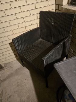 Black Wicker Outdoor Patio Chairs