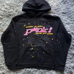 Black and Pink Sp5der Hoodie