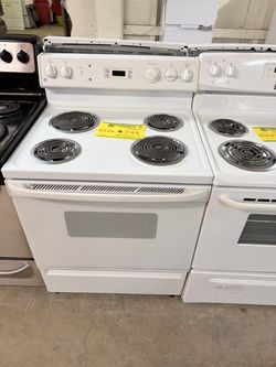 GE White Electric Coil Range Stove