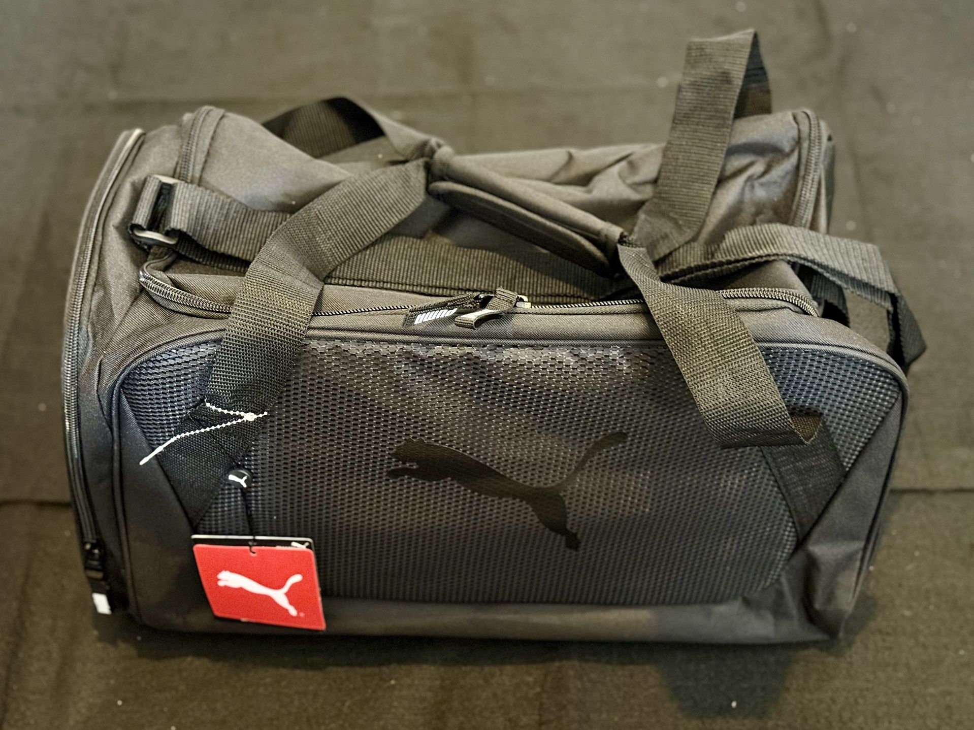 PUMA EVERCAT FORM FACTOR DUFFLE BAG, BLACK HEATHER