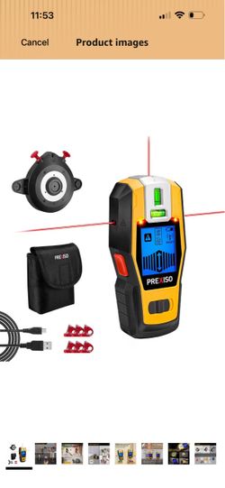 Stud finder with laser level