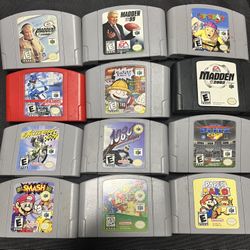 N64 Game Lot Super Smash Bros Super Mario 64 Paper Mario 1080 Snowboarding Excitebike Nfl Blitz Nintendo 64 Games Lot