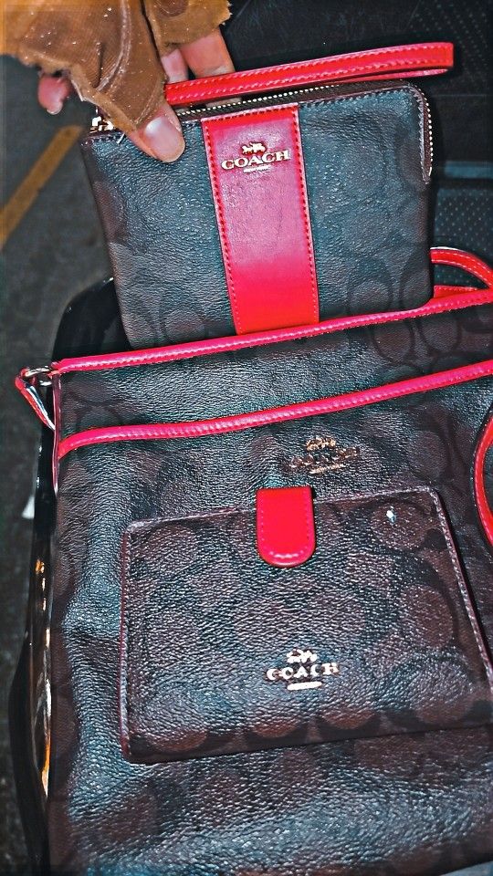 Coach Purse With Matching Wallets