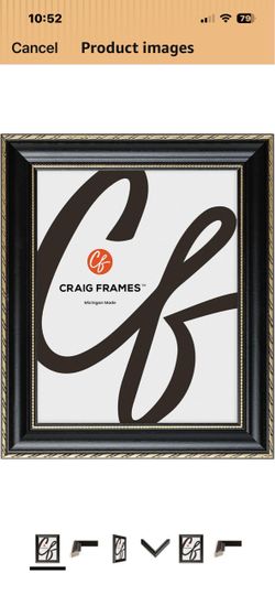 Frame 22x34 Ornate Black and Gold Poster Frame, Victorian Wall Decor