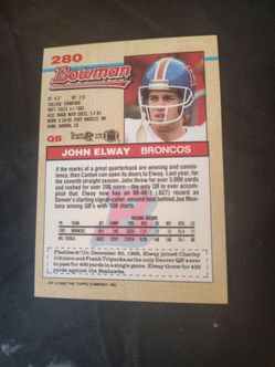 1992 Bowman John Elway #280 Football Card