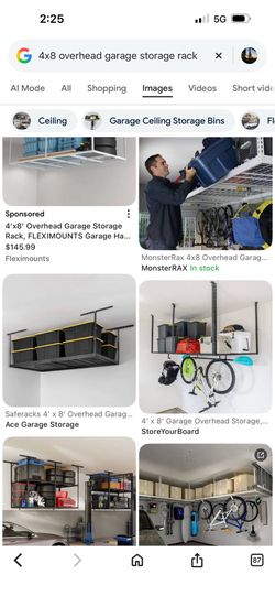 4x8 overhead deck box garage storage