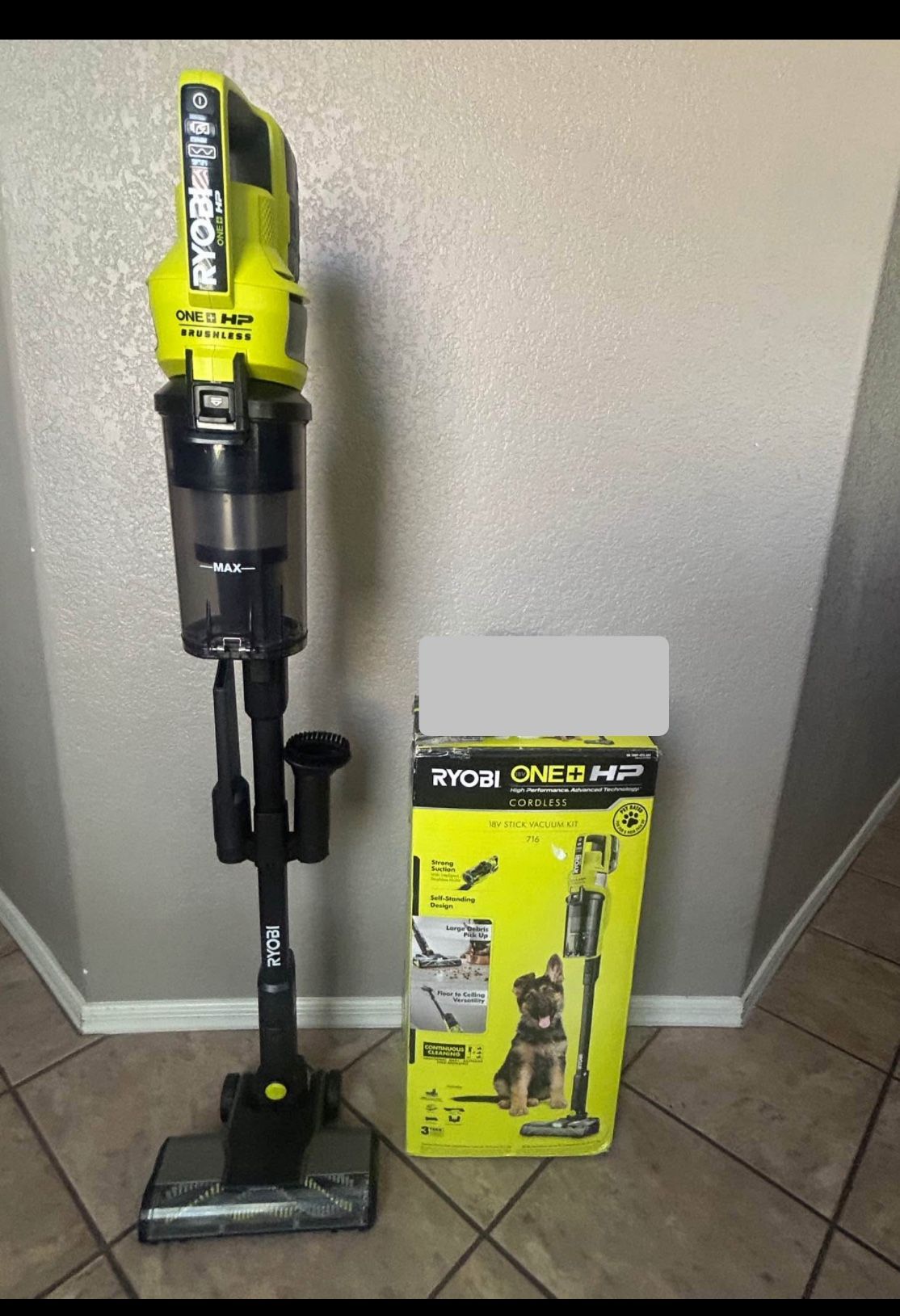 RYOBI ONE+ HP 18V Cordless Pet Stick Vacuum Cleaner Kit (Tool Only) No battery/ No charger