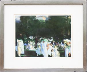 A Day in June vintage framed print of original oil painting by George W Bellows