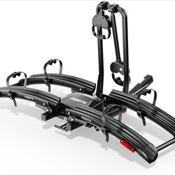 Favoto Bike Rack for Car – Foldable Electric Bike Rack for SUV Tiltable EBike Rack with Tow Hitch Truck Heavy-Duty Carrier with Wheels 200 lbs (14.1)