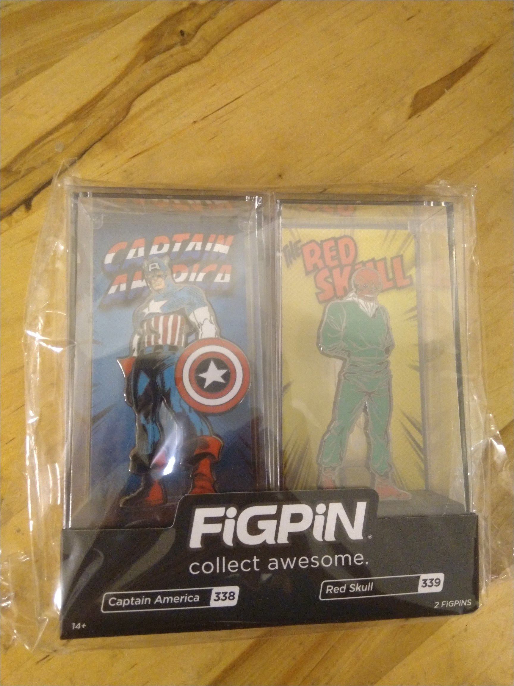 Marvel Avengers ECCC LE 1500 Captain America Red Skull FigPin 2 Pack