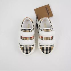 Burberry Mark Check Shoes In Archive Beige  Toddler Size EU 23