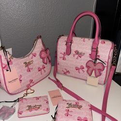 Juicy Couture Bow Set Purse Wallet Tote