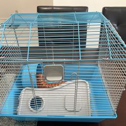 Medium Blue Cage For Hamster & Other Animals 