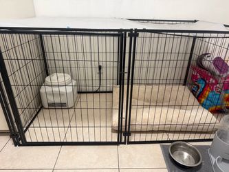 Large Black Metal Dog Playpen