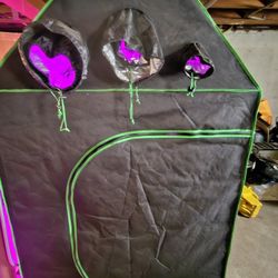 Double And Single Herb Growth Tents With Lights, Exhausts,etc.