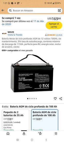 Weize rechargeable GMA battery