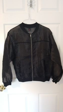 Sheer sparkling bomber jacket