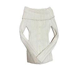 cream off the shoulder sweater