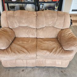 Freshly cleaned reclining loveseat