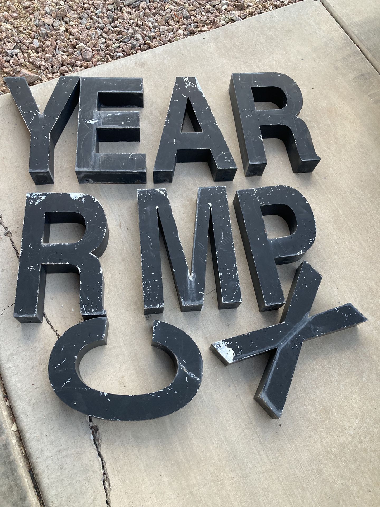 Metal Letters, 15 1/4” X2 3/4”